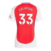 Camisa de Futebol Arsenal Riccardo Calafiori #33 Equipamento Principal Mulheres 2024-25 Manga Curta